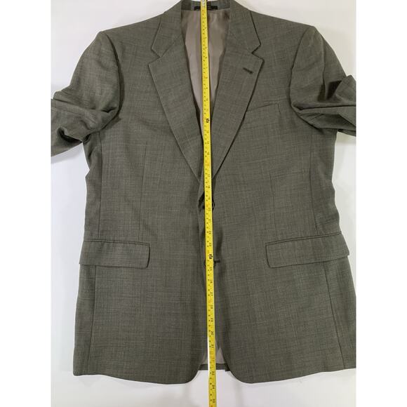 HART SCHAFFNER MARX Made in USA Subtle Plaid Suit in Everyday Brown Size 44 R - Picture 6 of 15